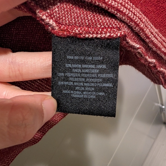 Anthropologie Moth Rust Red Plaid Funnel Neck Coat - Structured & Cozy - Picture 5 of 6